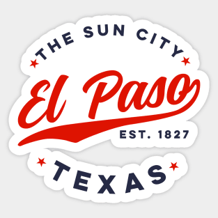 Vintage El Paso Texas The Sun City Retro USA Sticker